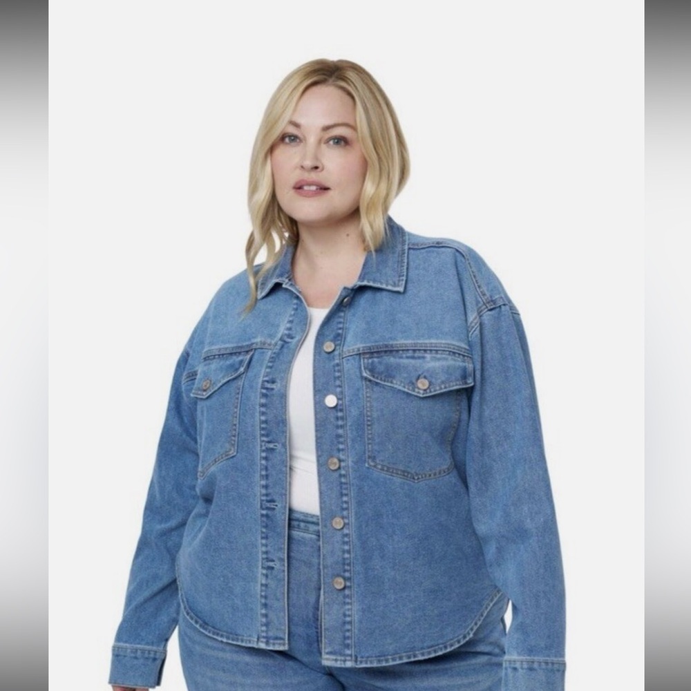 NWT Edited By Remi Bader Denim Jacket Top Size 4X